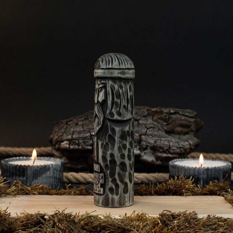 Wooden Figurine - Thor. Scandinavian God. Wood Carving. Altar. Heathen. God Wooden Sculpture. Hand Carved. Scandinavian Gifts. - Image 6