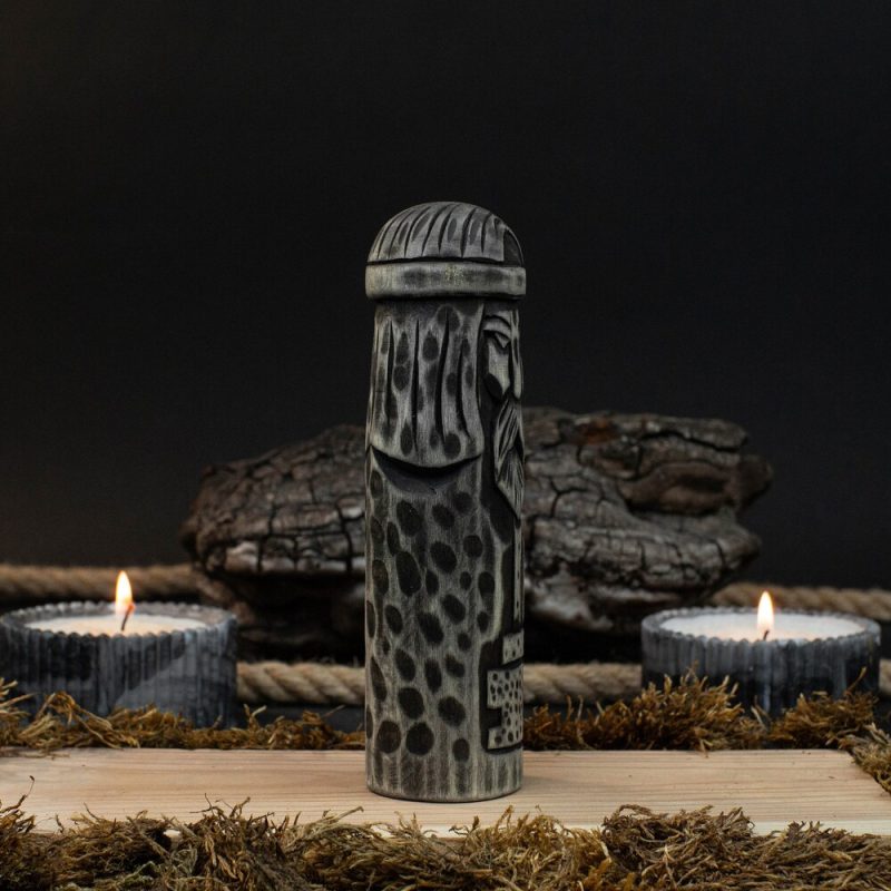 Wooden Figurine - Thor. Scandinavian God. Wood Carving. Altar. Heathen. God Wooden Sculpture. Hand Carved. Scandinavian Gifts. - Image 8