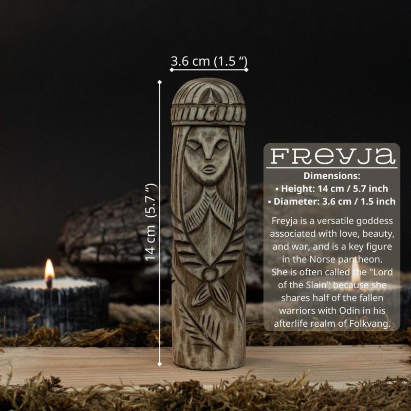 Scandinavian God Set, Handcrafted Wooden Sculptures. Viking Carving Home Decor Statue. Pagan And Norse Mythology. Odin God. Gift For Her - Image 5