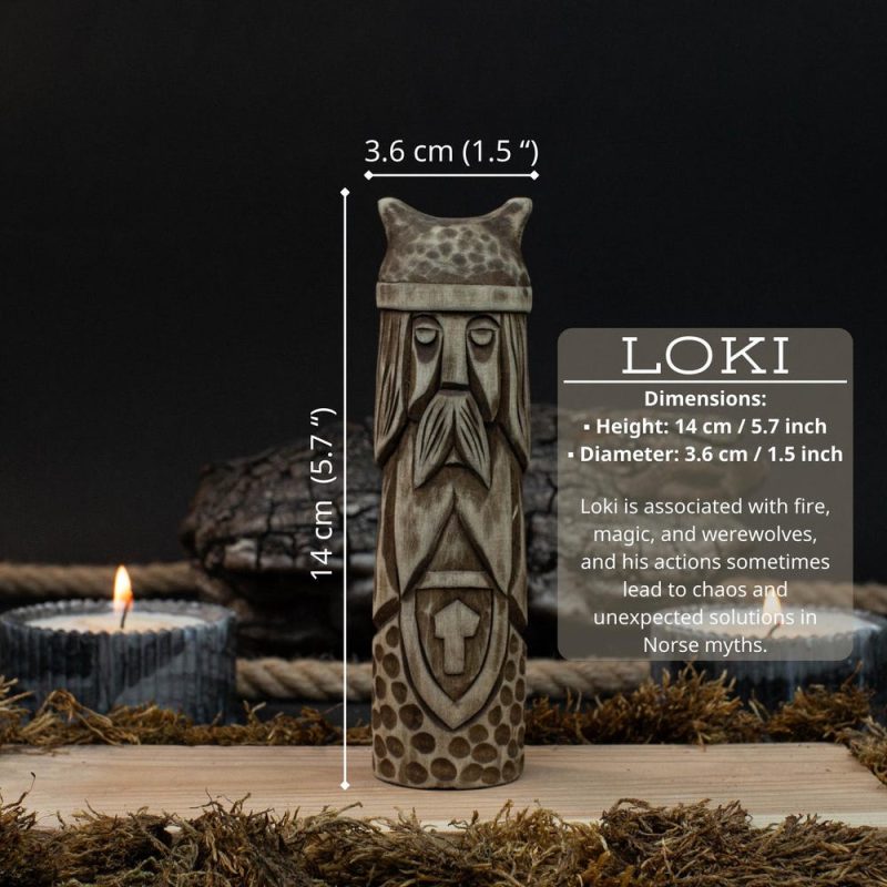 Scandinavian God Set, Handcrafted Wooden Sculptures. Viking Carving Home Decor Statue. Pagan And Norse Mythology. Odin God. Gift For Her - Image 2