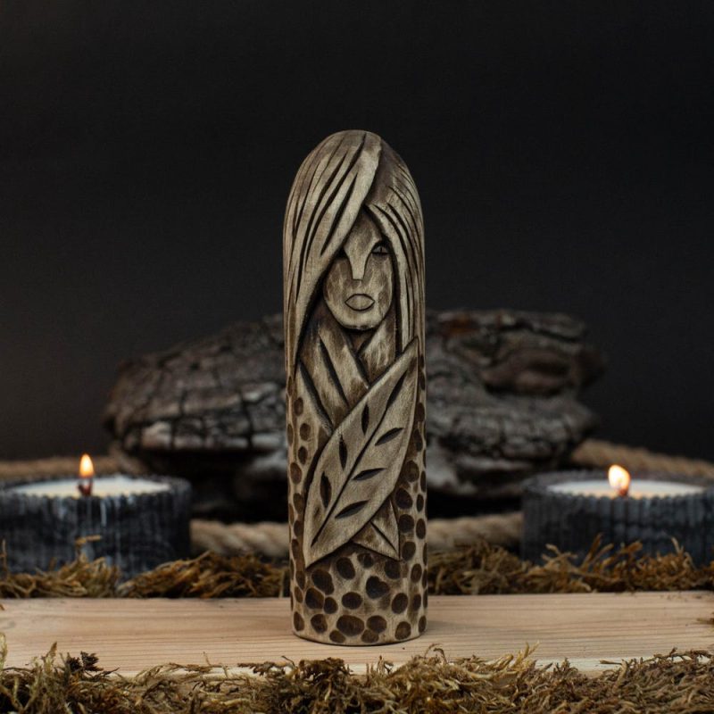 Eir Goddess Of Healing And Cure, 6 Inches, High Quality Handmade Wooden Amulet For Home, Symbol Of Hope, Scandinavian Totem, Gift For Her.