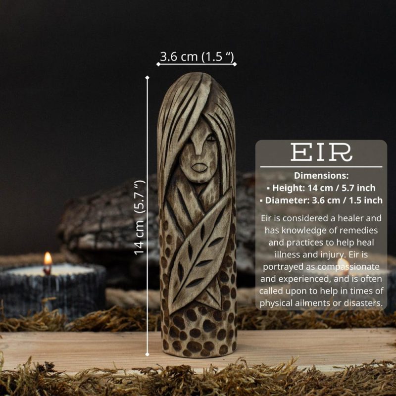 Eir Goddess Of Healing And Cure, 6 Inches, High Quality Handmade Wooden Amulet For Home, Symbol Of Hope, Scandinavian Totem, Gift For Her. - Image 2
