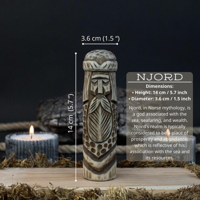Scandinavian God Set, Handcrafted Wooden Sculptures. Viking Carving Home Decor Statue. Pagan And Norse Mythology. Odin God. Gift For Her - Image 4