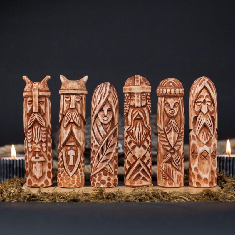 Scandinavian Gods And Goddesses, Handcrafted Sculpture. Viking Carving Home Decor Statue. Norse Altar. Freyja Statue. Totem. Gift For Her