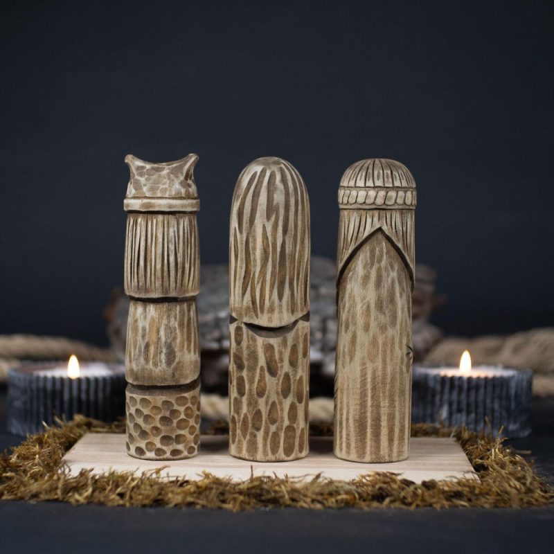 Freyja, Odin, Loki, Handcrafted Wooden Sculptures. Norse Gods Of Strength, Wisdom, Cunning. Viking Carving Home Decor Statue. Gift For Dad - Image 10