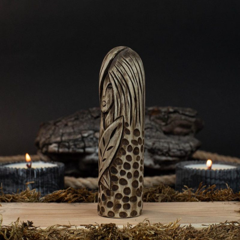Eir Goddess Of Healing And Cure, 6 Inches, High Quality Handmade Wooden Amulet For Home, Symbol Of Hope, Scandinavian Totem, Gift For Her. - Image 3