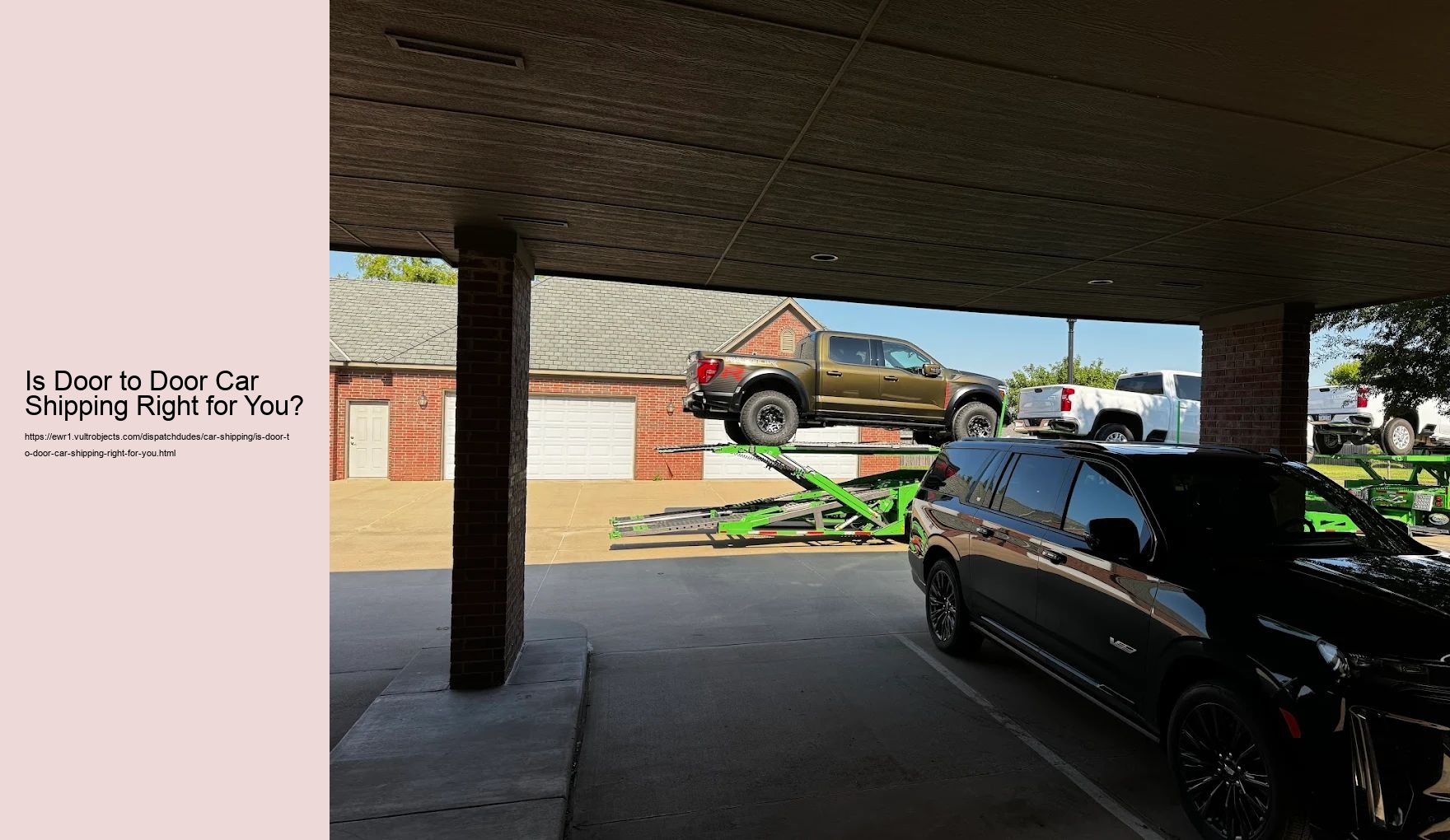 Is Door to Door Car Shipping Right for You?