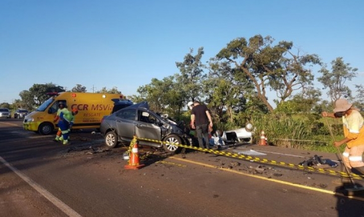 Campo Grande: Acidente entre três veículos mata mulher de 44 anos na BR-163