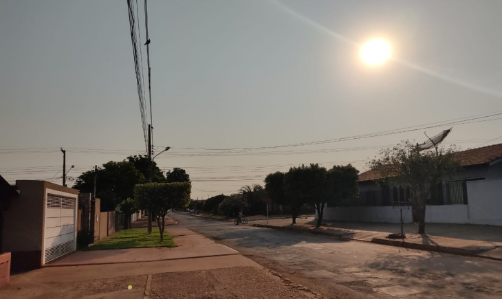 Previsão é de tempo seco e temperatura máxima de até 34 graus em Maracaju nesta sexta-feira.