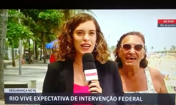 Manifestante invade link ao vivo da GloboNews: “Globo lixo! Fora, Temer!”