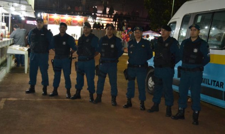 Polícia Militar reforça policiamento em Maracaju na Expomara 2019.