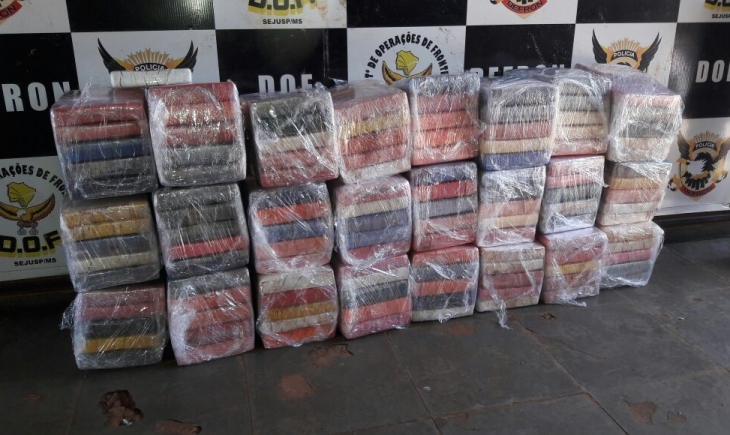 DOF faz em Maracaju a maior apreensão de cocaína de 2017 avaliada em R$ 5 milhões