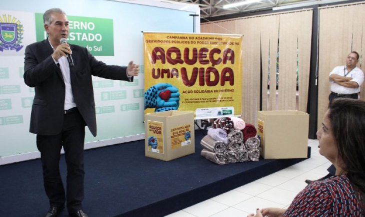 Com expectativa de participação recorde, Reinaldo Azambuja lança 4ª edição da Campanha do Agasalho