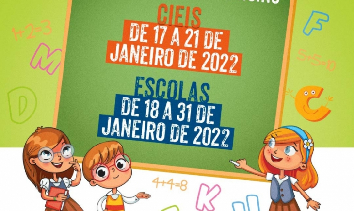 Prefeitura de Maracaju divulga datas e a nova organização escolar para o ano letivo de 2022.