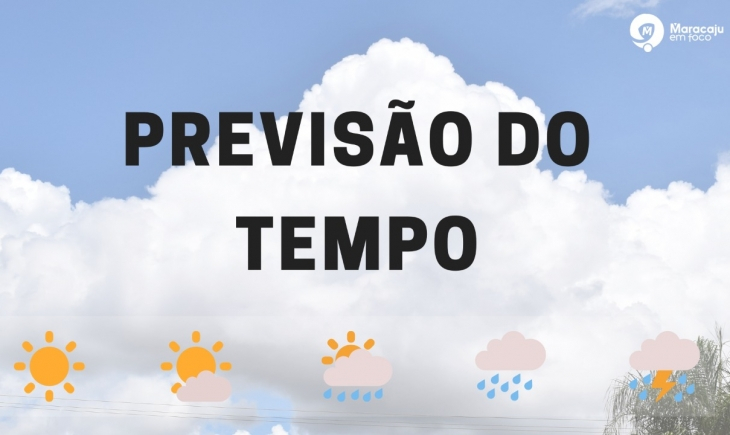 Previsão é de tempo aberto e temperatura máxima de 24 graus em Maracaju nesta quarta-feira.