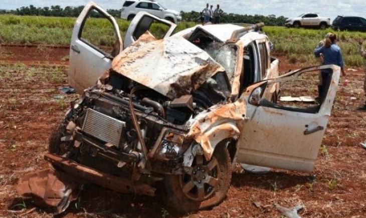Maracaju: Sem cinto, passageira morre ao ser lançada de camionete em capotagem