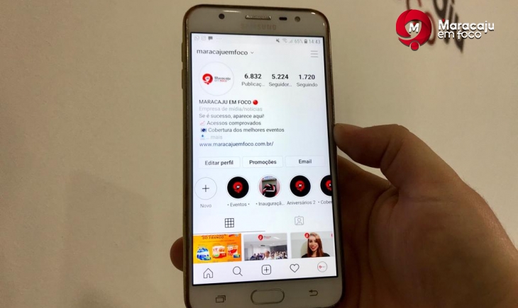 Considerada rede social favorita, ‘Maracaju em Foco’ também é forte e crescente no Instagram.