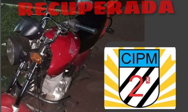 Maracaju: Motocicleta é furtada e Polícia Militar recupera no mesmo dia. Leia.