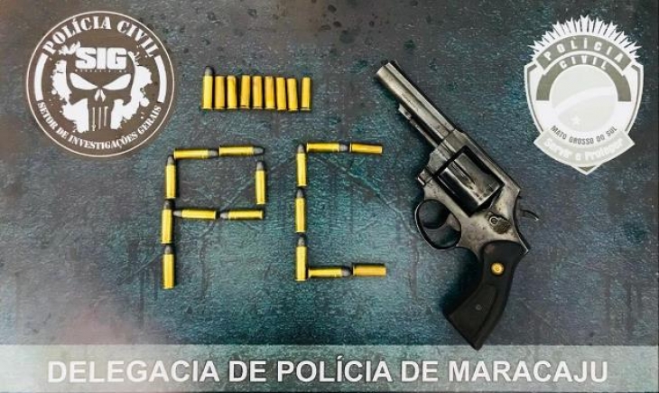 Polícia Civil de Maracaju apreende arma de fogo no Distrito de Vista Alegre