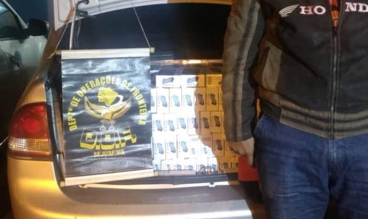 Maracaju: DOF apreende pneus e cigarros contrabandeados do Paraguai