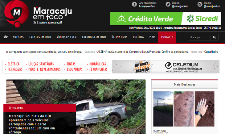 Maracaju em Foco completa 5 anos de existência tornando-se referência em jornalismo online em Maracaju e região.