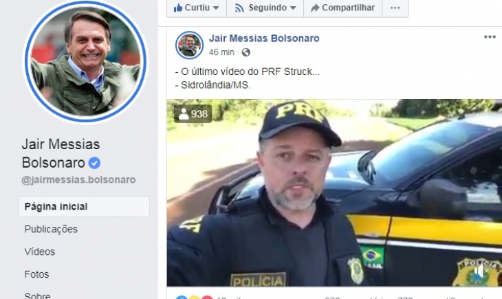 Bolsonaro faz homenagem a policial federal que morreu atropelado