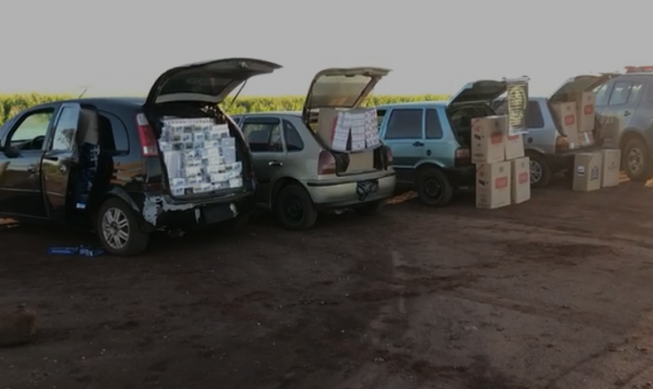 Ponta Porã: Três veículos carregados com cigarros contrabandeados do Paraguai foram apreendidos pelo DOF