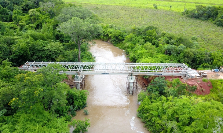 Em conclusão, ponte do Córrego Vacadiga torna MS-472 uma opção da Rota Bioceânica