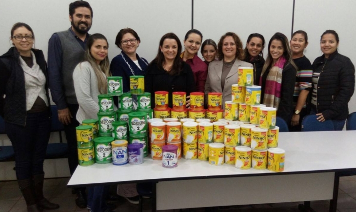 Maracaju: Campanha da Escola O Italianinho arrecada latas de leite em pó e destina ao Centro de Atendimento a Saúde.