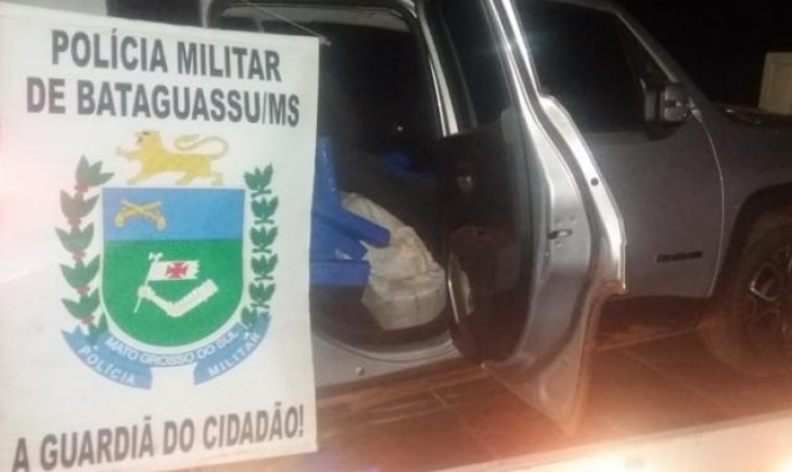 Bataguassu: Policial Militar de folga encontra Jeep abandonado com 500 quilos de maconha