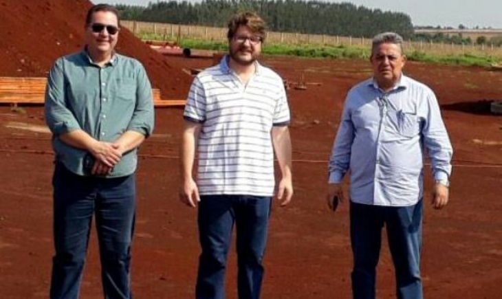 Acompanhado de Secretário Frederico Felini, Superintendente da FUNASA visita obras da Estação de Tratamento de Esgoto de Maracaju.