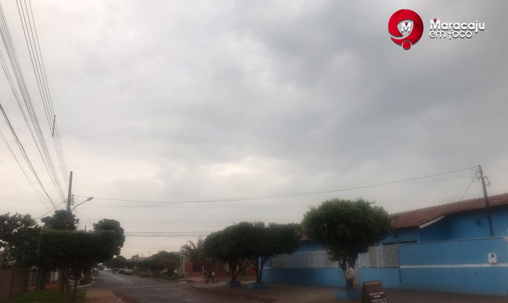 Com tempo nublado e pancadas de chuva, terça-feira será de temperatura máxima de 25 graus em Maracaju.