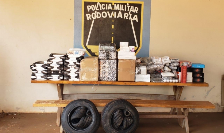 Maracaju: Polícia Militar Rodoviária apreende aproximadamente 25 mil reais em produtos de contrabando e descaminho
