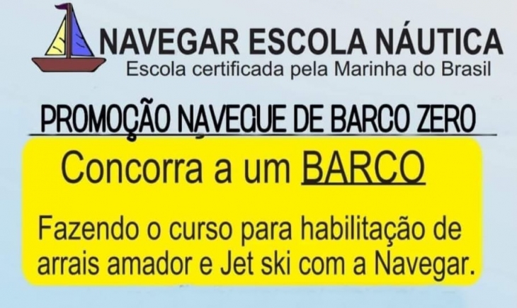  Oportunidade: Escola Náutica Navegar estará em Maracaju com o ‘Curso de Arrais Amador e Motonauta’. Saiba mais.