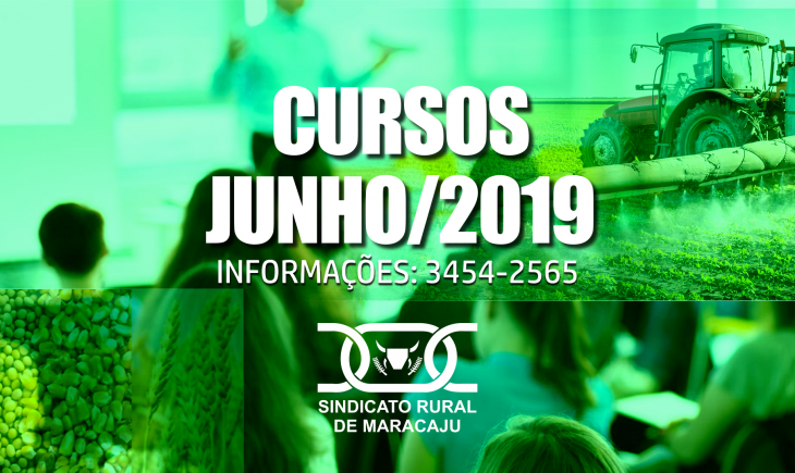 Calendário de cursos do Sindicato Rural de Maracaju para o mês de junho