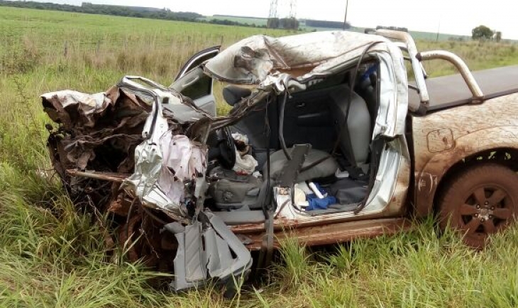Maracaju: Acidente entre caminhão e caminhonete mata uma pessoa na BR 267, confira.