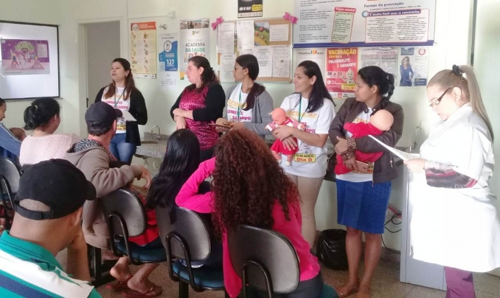 Unidades de Saúde de Maracaju realizaram orientações sobre benefícios do aleitamento materno.