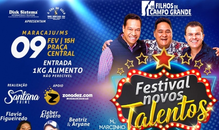 Festival de Novos Talentos acontece neste sábado 09-02 em Maracaju. Saiba mais