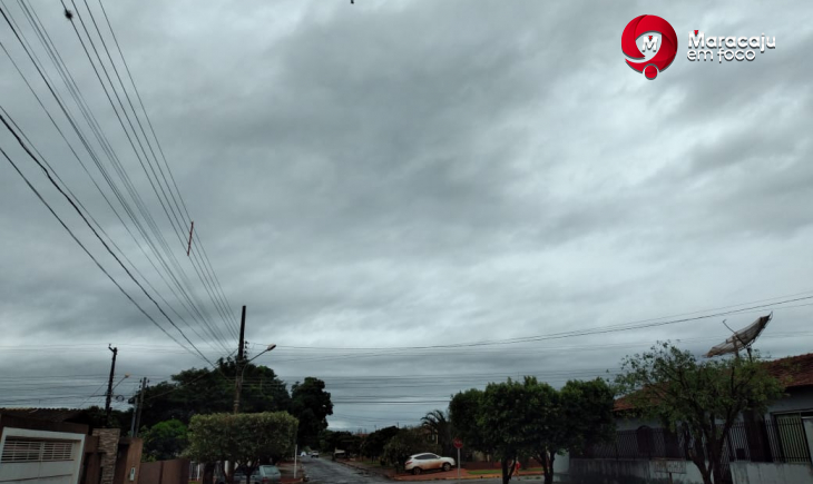 Previsão é de quarta-feira chuvosa e queda de temperatura em Maracaju. Saiba mais.