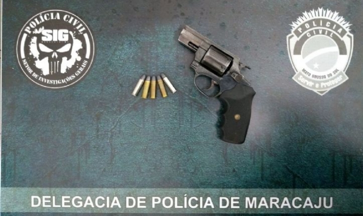 Polícia Civil de Maracaju cumpre mandado de prisão e apreende arma de fogo em estabelecimento do Bairro Paraguai
