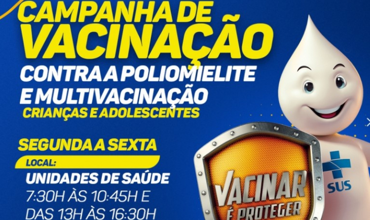 Prefeitura de Maracaju inicia Campanha Nacional de Vacinação contra a Poliomielite em Maracaju e Vista Alegre