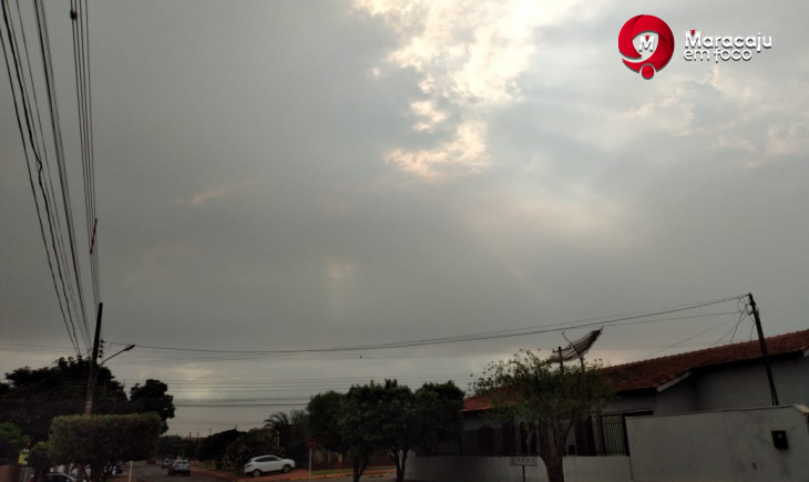 Previsão é de chuva forte e queda sensível nas temperaturas neste sábado em Maracaju.