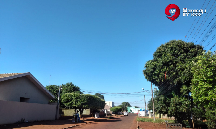 Previsão é de tempo firme e temperatura máxima de 32 graus em Maracaju.