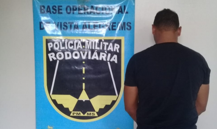 Polícia Militar Rodoviária de Vista Alegre captura foragido da justiça na MS 164. Leia.