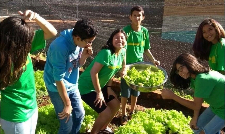 Plantio sustentável é inserido no projeto Horta na Escola: alimentação saudável