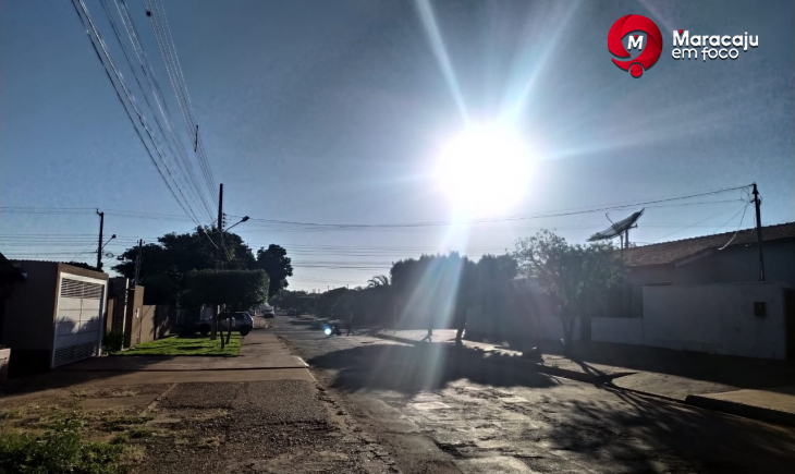 Sábado com temperatura máxima de 28 graus em Maracaju.