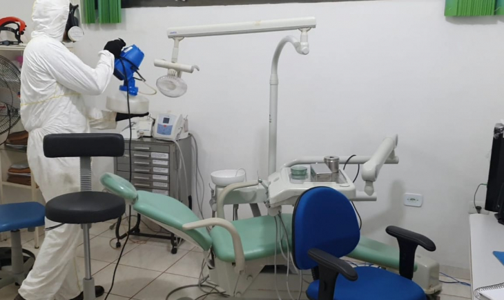 Unidades de Saúde de Maracaju recebem processo completo de sanitização. 