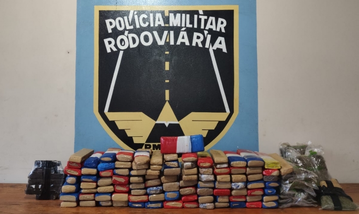 Maracaju: Polícia Militar Rodoviária prende quadrilha que transportava 93 kg de maconha para o MT