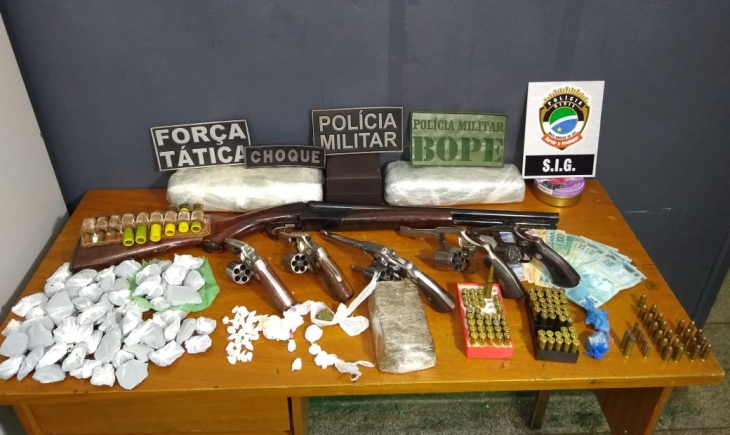 Operação Petra II: Relatório parcial aponta sete presos, armas, drogas e munições apreendidas em Maracaju. Leia.