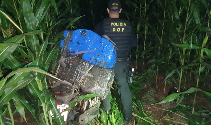 Motocicleta furtada em Campo Grande foi recuperada pelo DOF carregada com maconha em Maracaju.